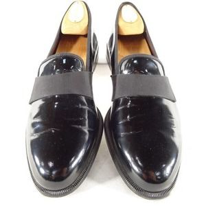 SALVATORE FERRAGAMO Antoane Tuxedo Loafer Patent Leather Black Formal Shoes 10B